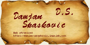 Damjan Spasković vizit kartica